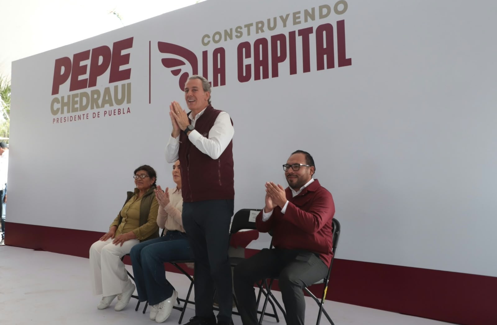 Pepe Chedraui impulsa el desarrollo de San Francisco Totimehuacan con seguridad y obra pública