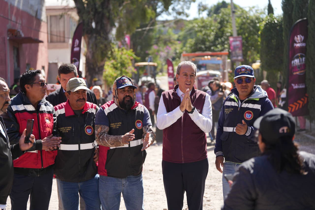 Pepe Chedraui inicia pavimentación de Andador del Cerrito en Guadalupe Hidalgo para 11,900 habitantes